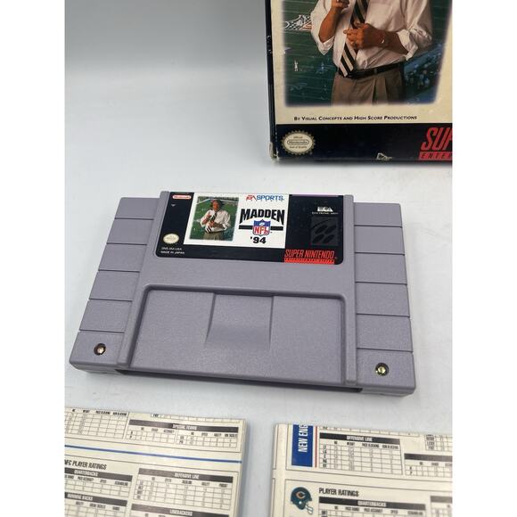 Madden '94 Super Nintendo SNES CIB + Inserts - Picture 6 of 16